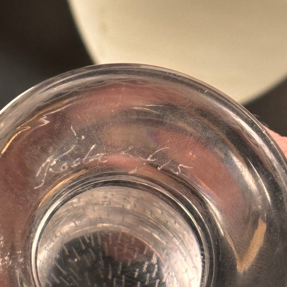 Set of 2 Vicke Lindstrand Kosta Crystal Owls - Signed f 15 & LG 2458 Sweden - Picture 7 of 8